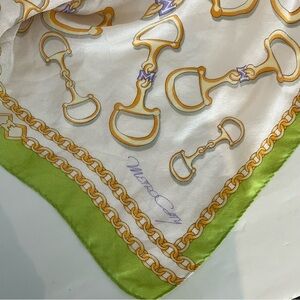 Designer Green and Gold Scarf